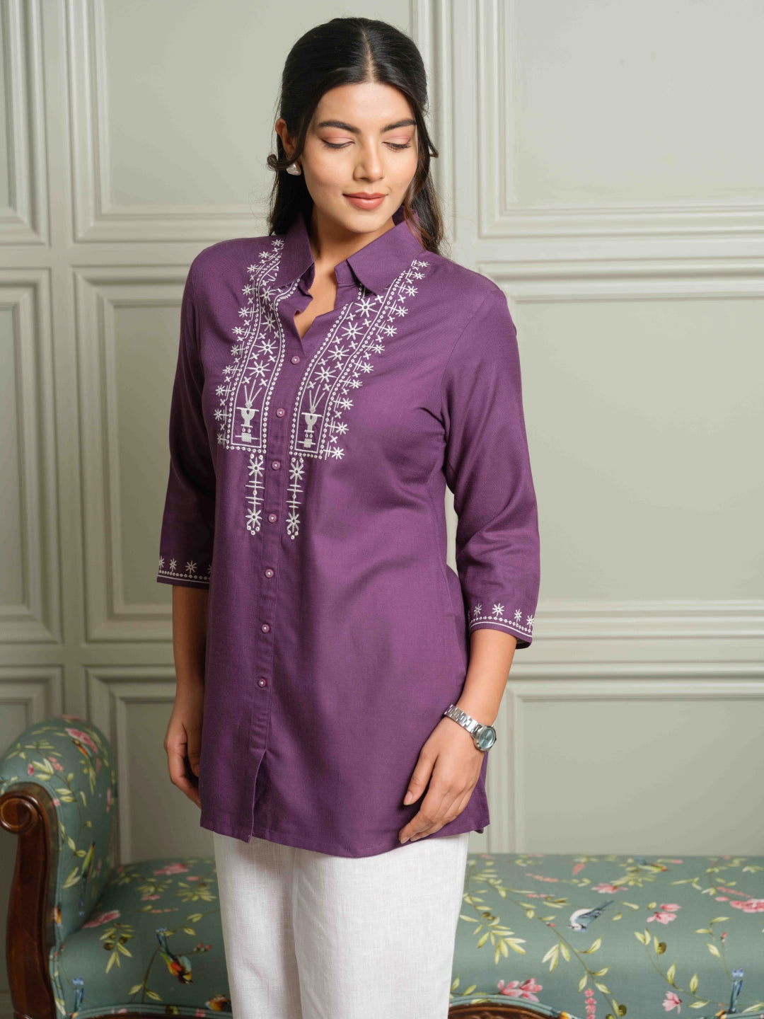 Product Carousel Image 12: Work Day Wonder Solid Colored Top