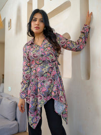 Handkerchief Hem Top - Etiquette Apparel