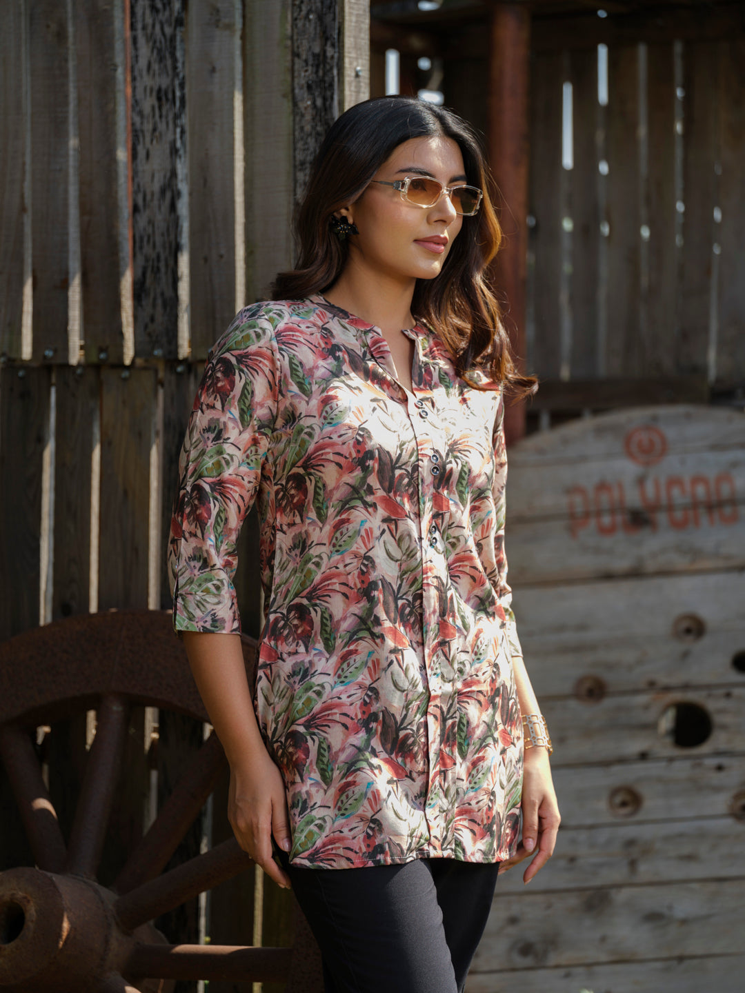 Absrtact Print Top - Etiquette Apparel
