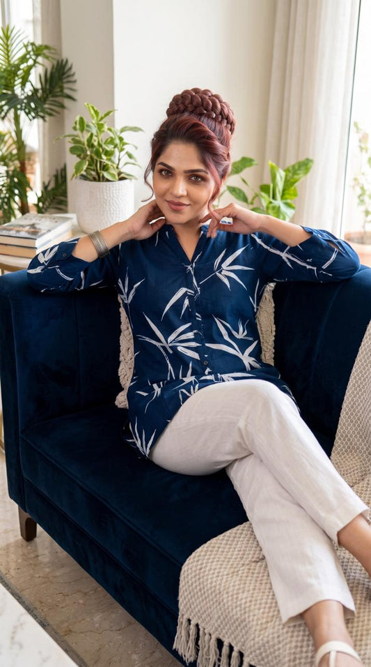 Beyond Basic Denim Top - Etiquette Apparel