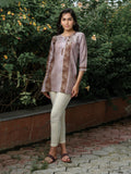 Broad stripe top with embroidery at the shoulder top - Etiquette Apparel 