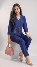 Product Carousel Image 0: Bloom in Blue Co-ord set