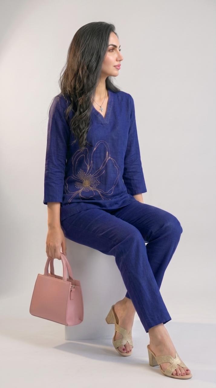 Product Carousel Image 4: Bloom in Blue Co-ord set