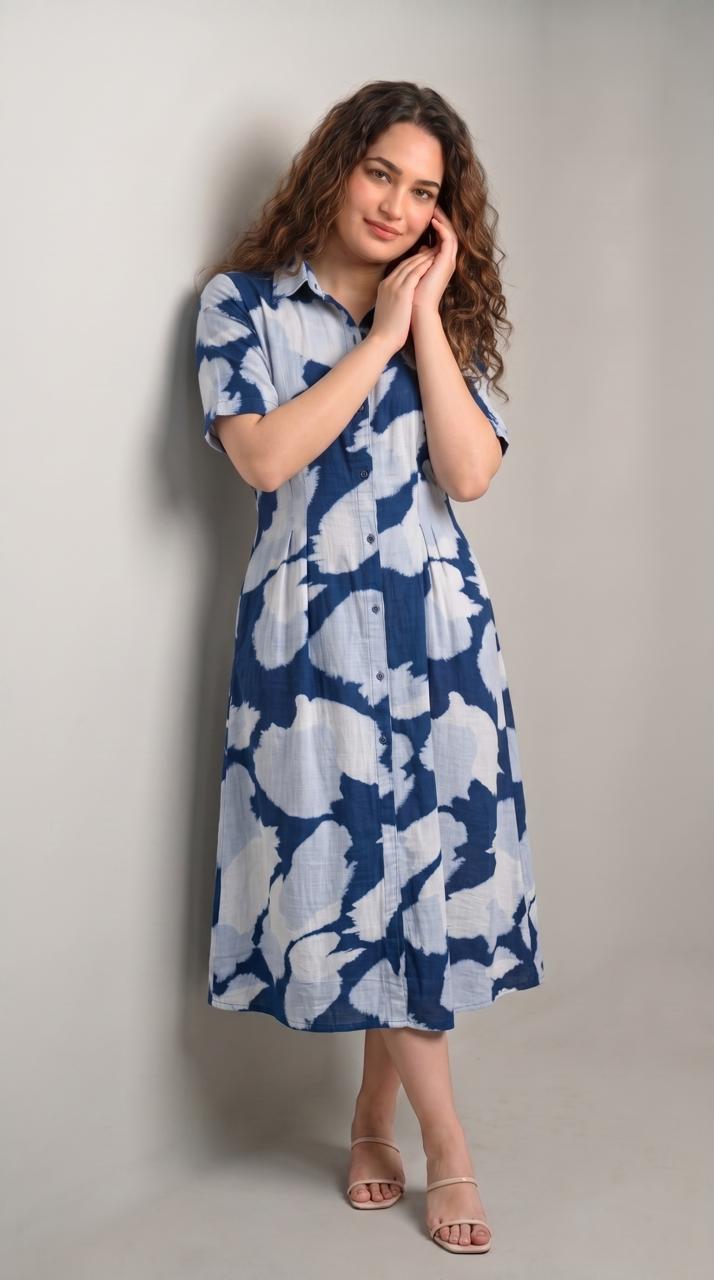 Camo Indi Wash Dress - Etiquette Apparel