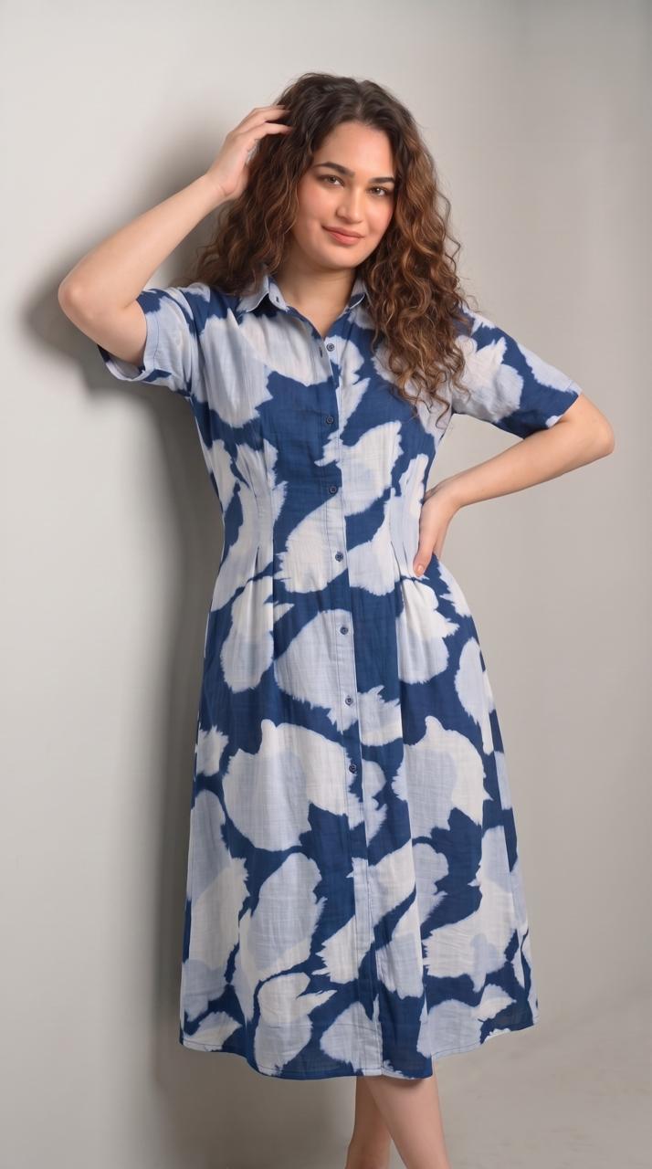 Camo Indi Wash Dress - Etiquette Apparel