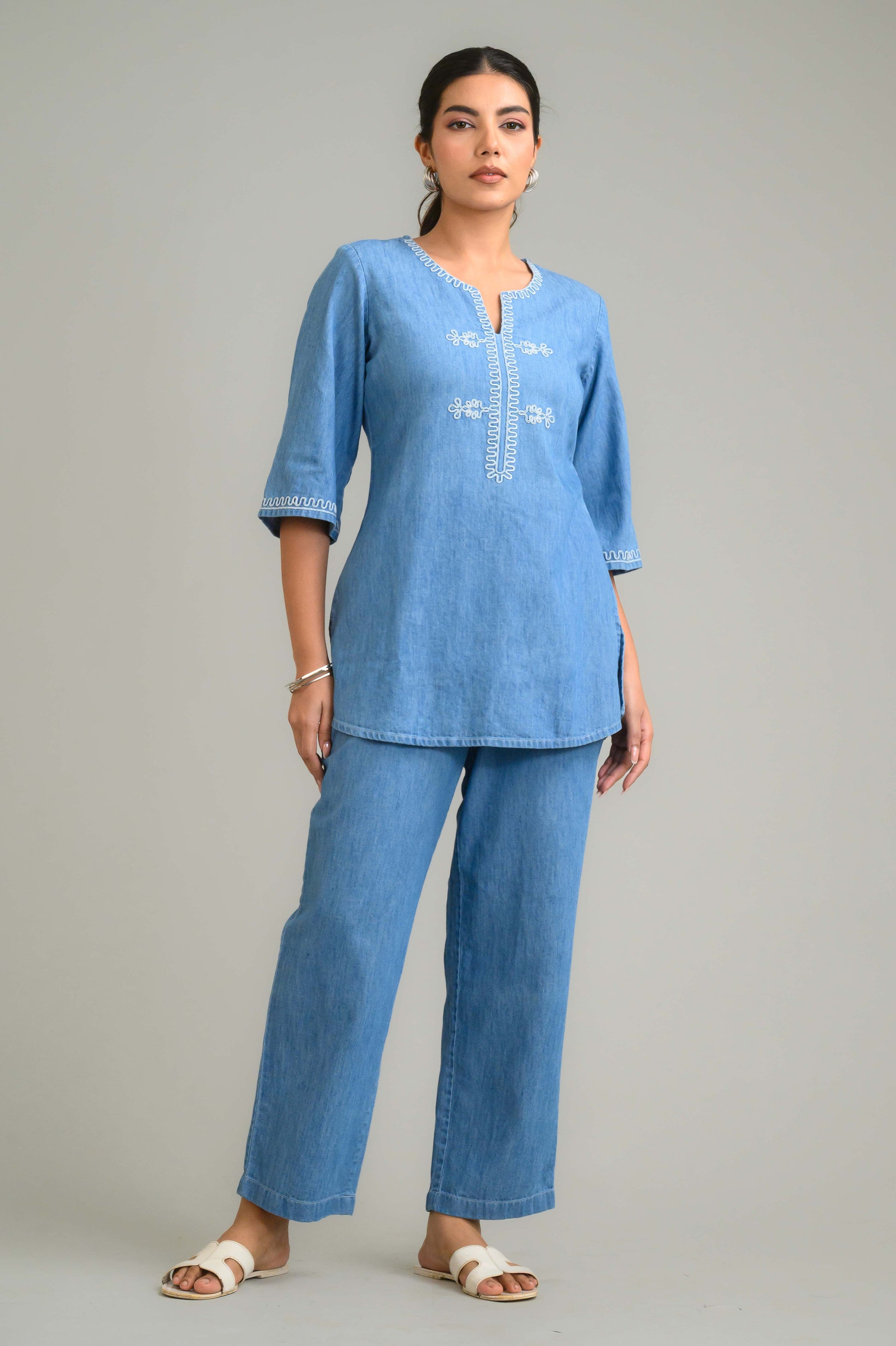 Product Carousel Image 1: Easy Breezy Denim Co-ord Set
