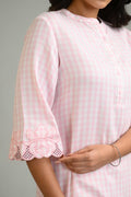 Product Carousel Image 1: Blush Check Charm Top