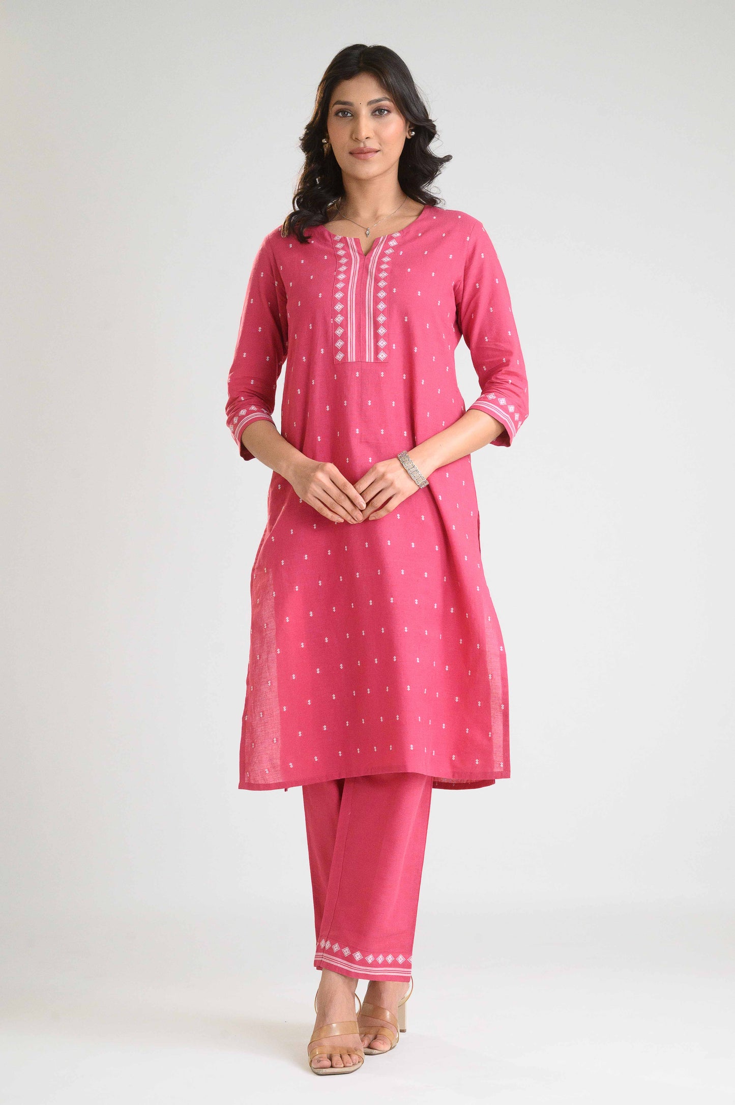 Everyday Jamdani Glow Kurta Set - Etiquette Apparel