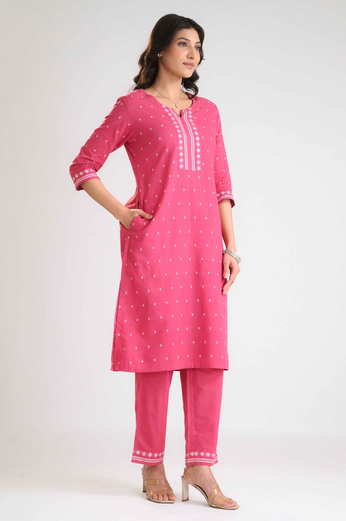 Everyday Jamdani Glow Kurta Set - Etiquette Apparel