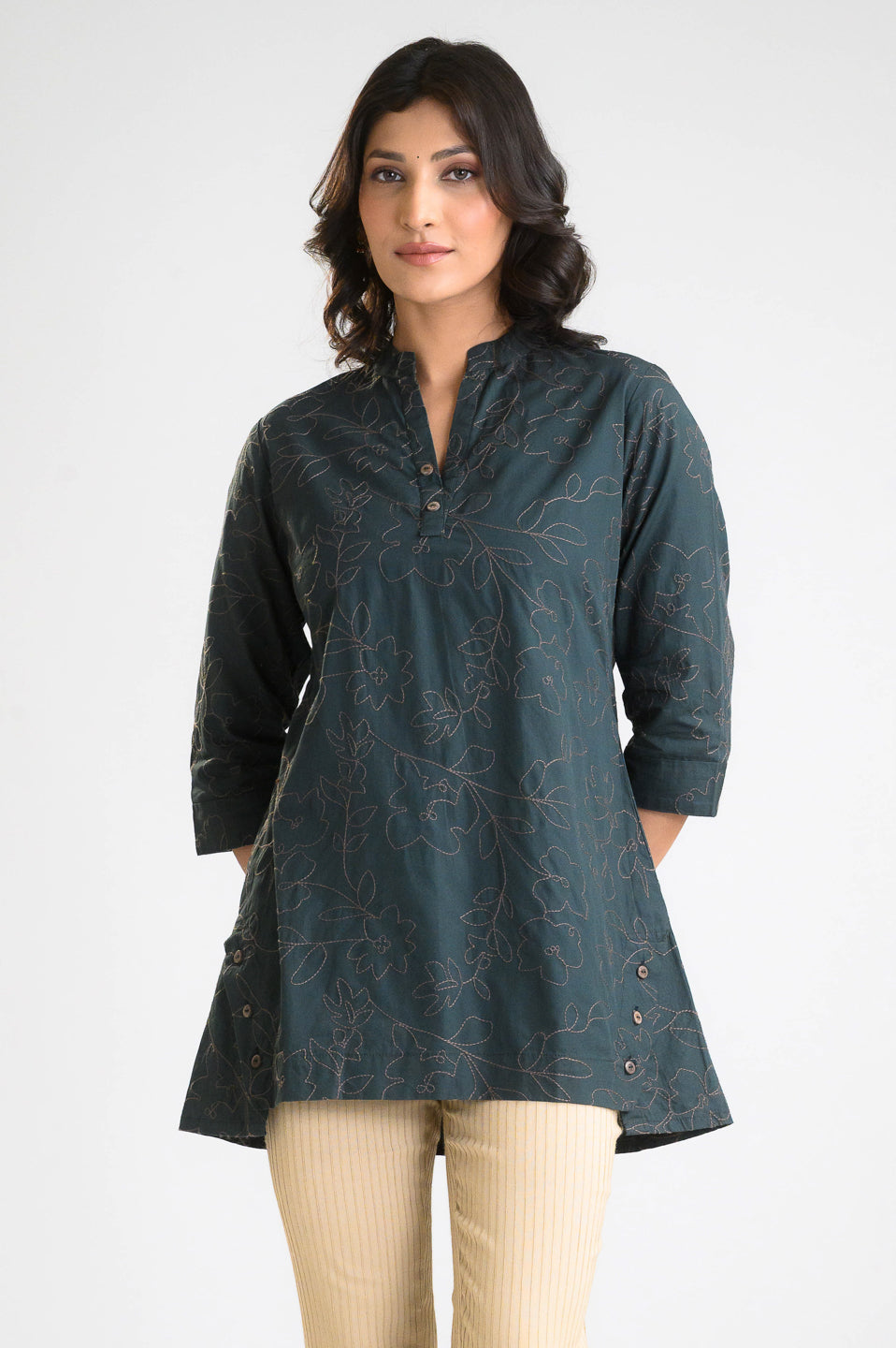 Timeless Embroidered Charm Top - Etiquette Apparel