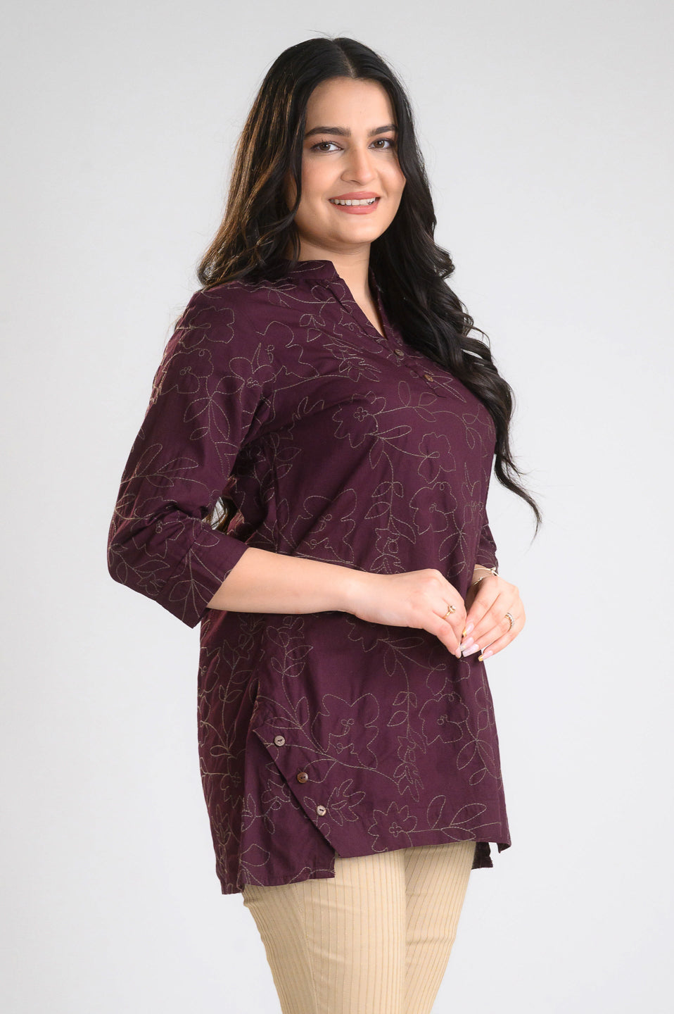Timeless Embroidered Charm Top - Etiquette Apparel