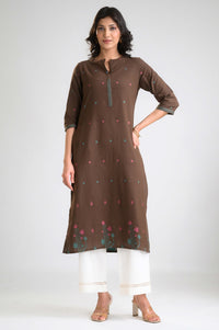 Lotus Whisper Jamdani Kurta - Etiquette Apparel