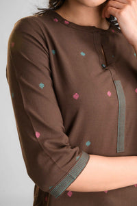 Lotus Whisper Jamdani Kurta - Etiquette Apparel