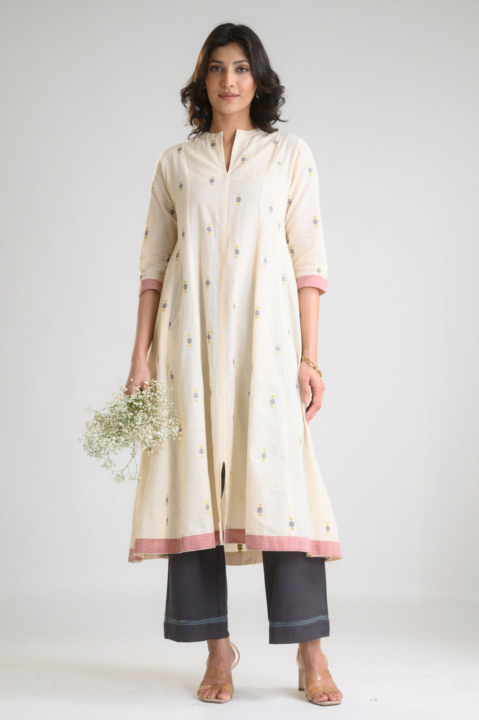 Product Carousel Image 6: Jamdani Kalidar Kurta