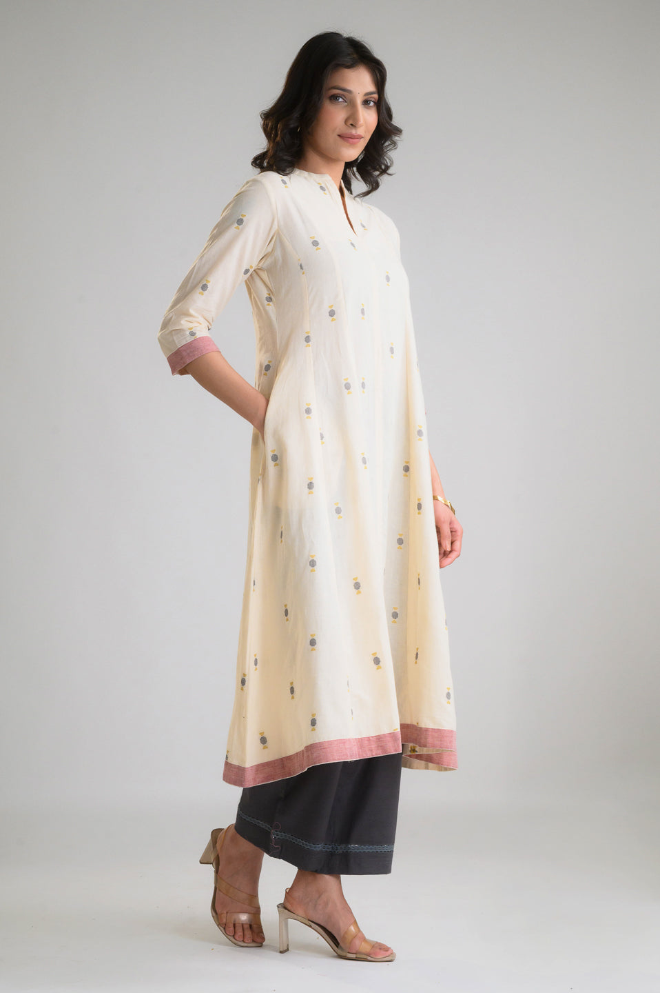 Product Carousel Image 10: Jamdani Kalidar Kurta