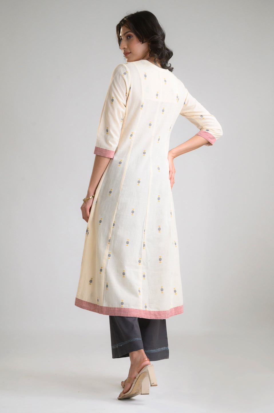 Product Carousel Image 11: Jamdani Kalidar Kurta