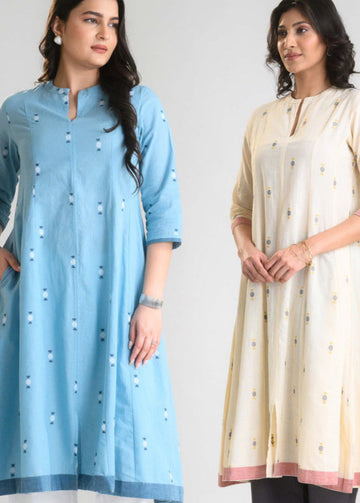 Jamdani Kalidar Kurta