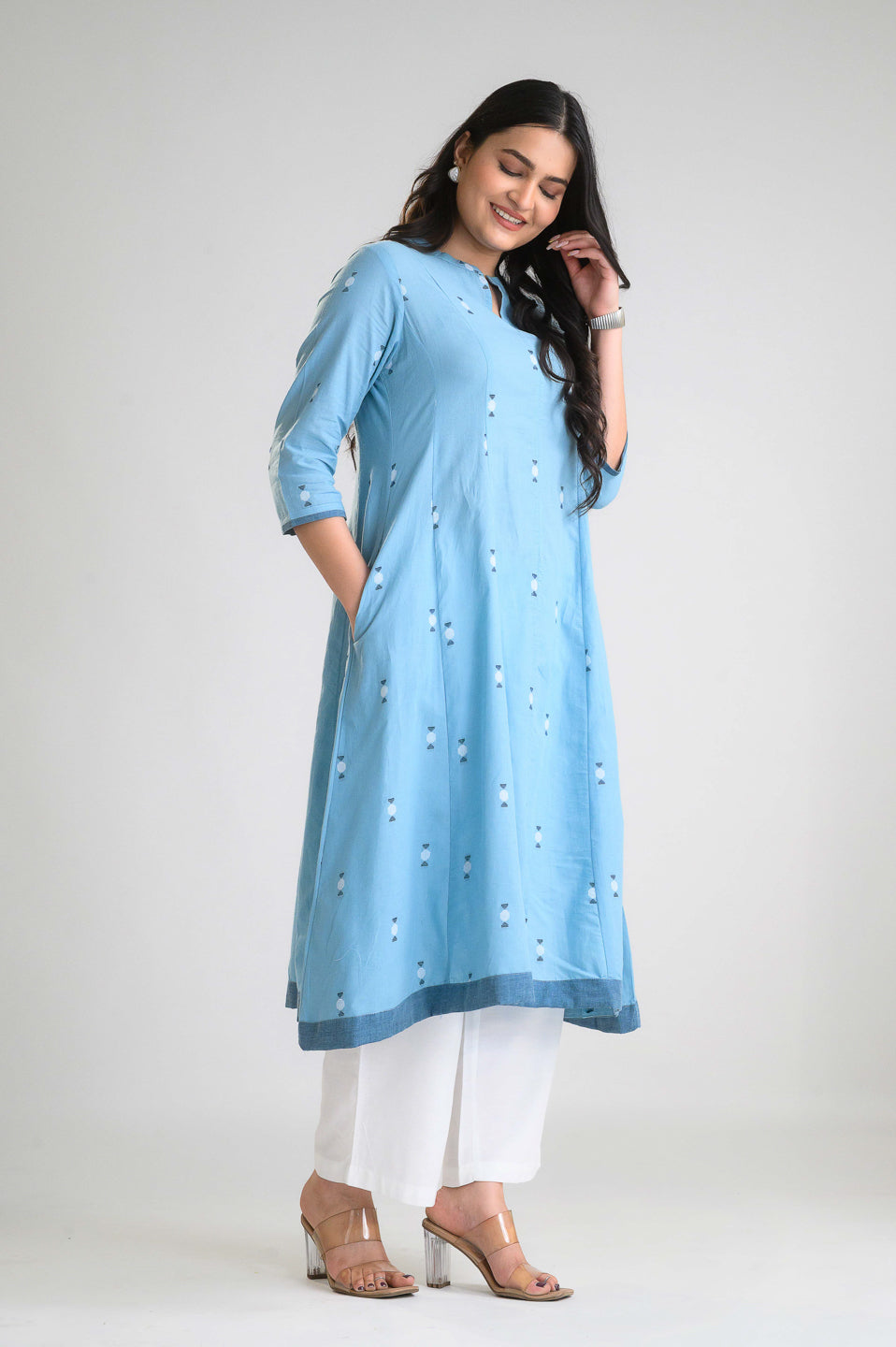 Product Carousel Image 3: Jamdani Kalidar Kurta