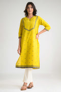 Product Carousel Image 0: Bright Pop Jamdani Kurta