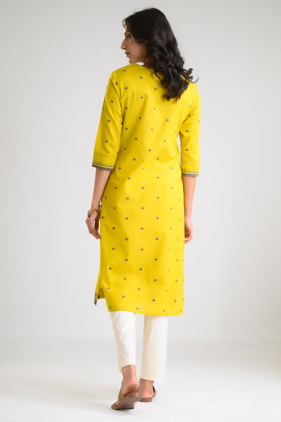 Product Carousel Image 5: Bright Pop Jamdani Kurta