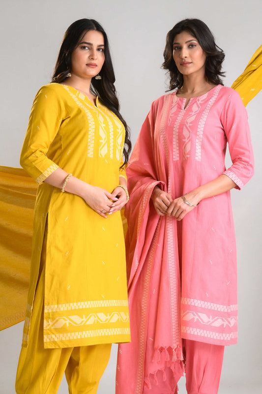 Soft Shades, Statement Style Kurta Set - Etiquette Apparel
