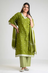 Sunshine Hues Jamdani Kurta Set - Etiquette Apparel
