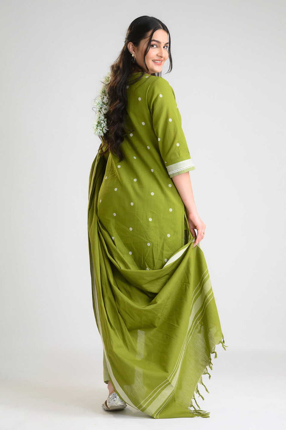 Sunshine Hues Jamdani Kurta Set - Etiquette Apparel