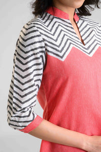 Chevron Play Bright Top - Etiquette Apparel