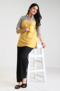 Chevron Play Bright Top - Etiquette Apparel