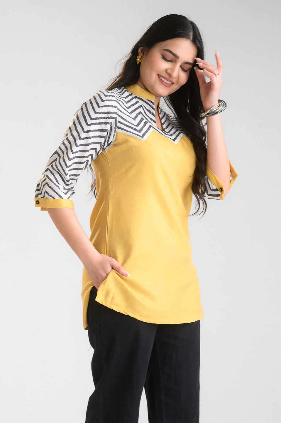 Chevron Play Bright Top - Etiquette Apparel