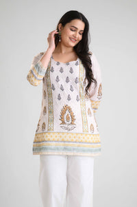 Shahi Bagh Short Top - Etiquette Apparel