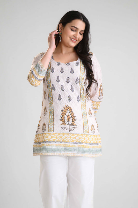 Shahi Bagh Short Top - Etiquette Apparel