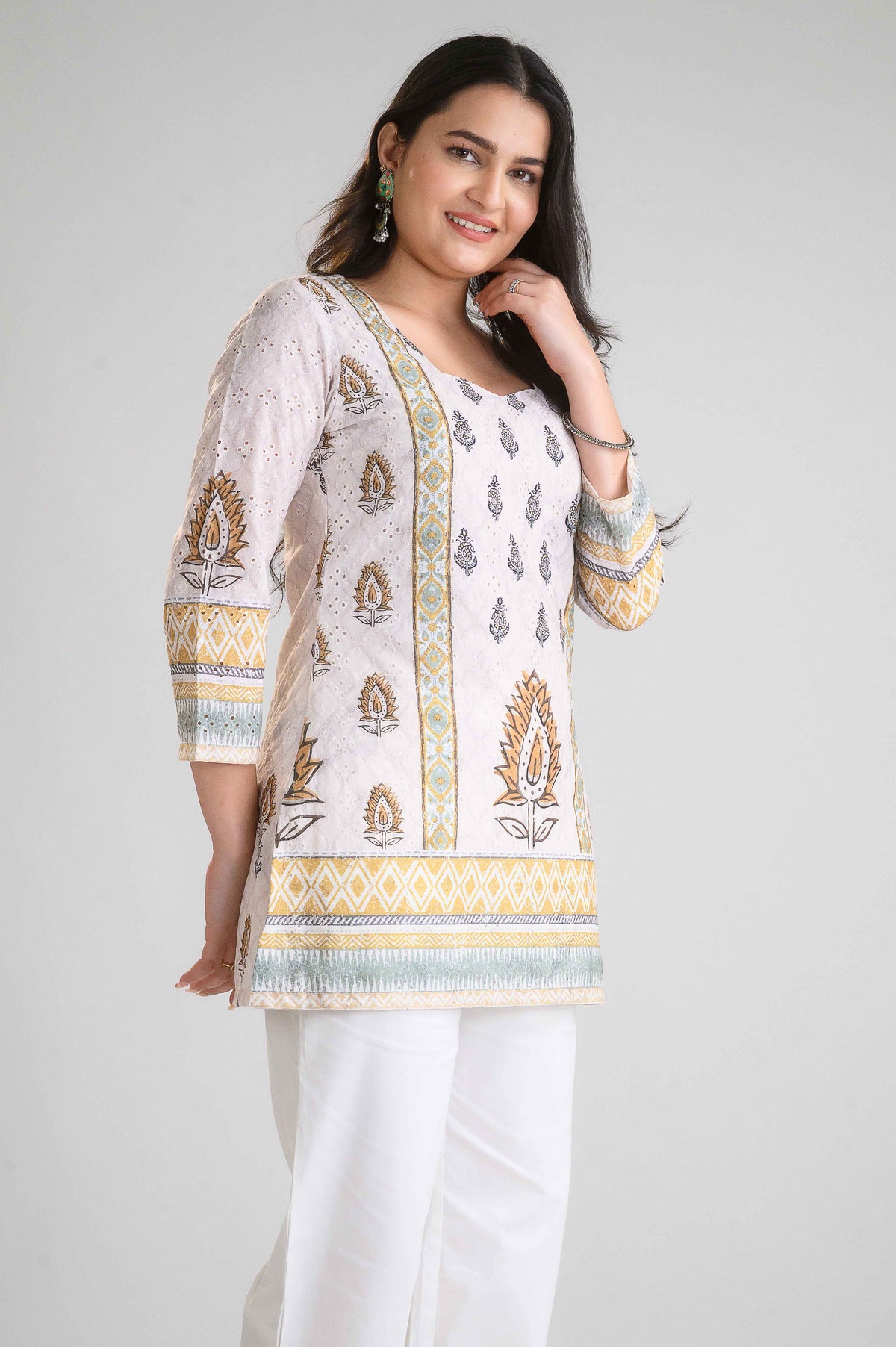 Shahi Bagh Short Top - Etiquette Apparel