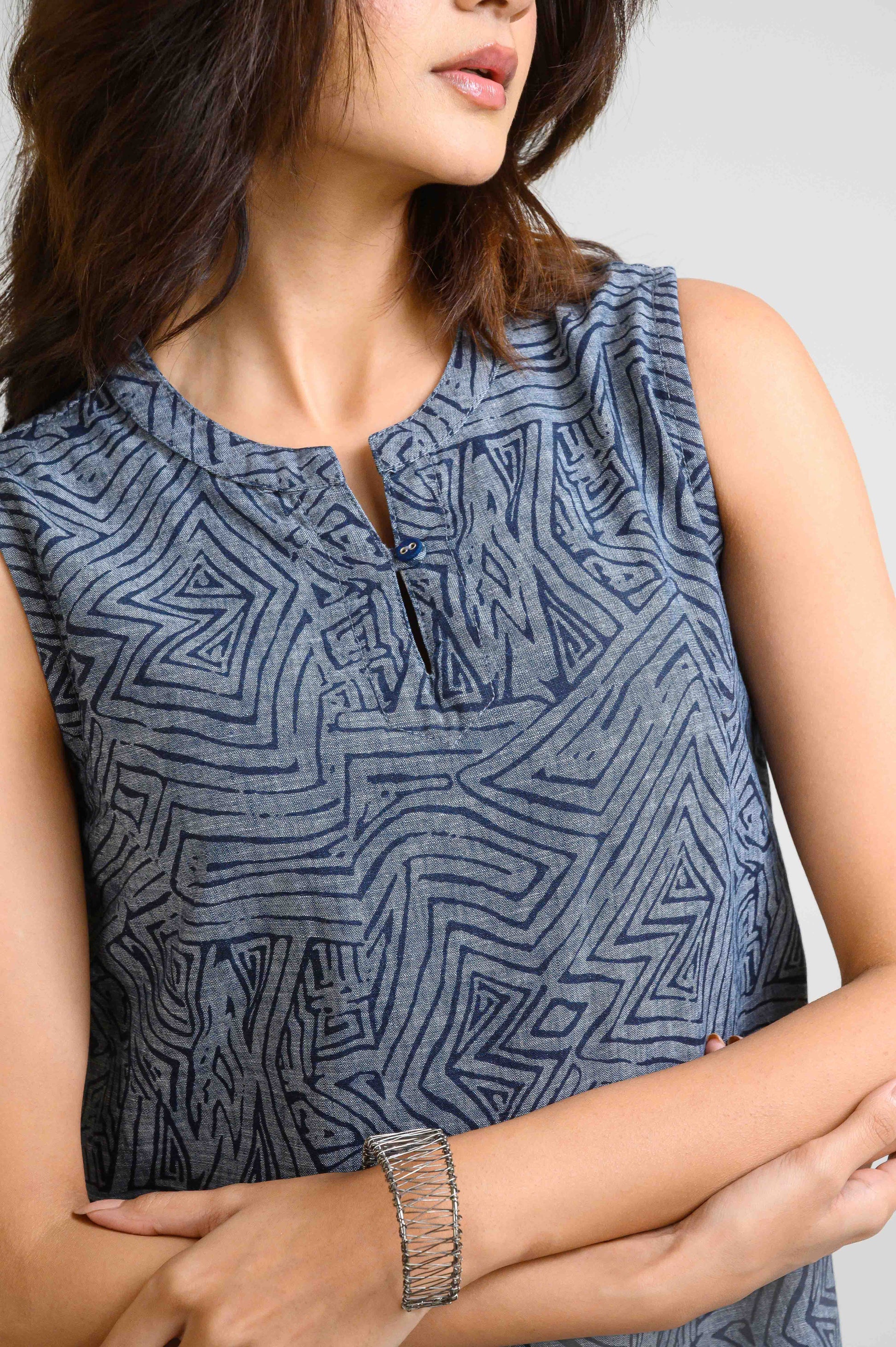 Product Carousel Image 2: Simply Denim, Simply Stunning Sleeveless Dress