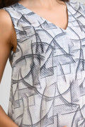 Product Carousel Image 1: Geometry in Motion Sleeveless Dress
