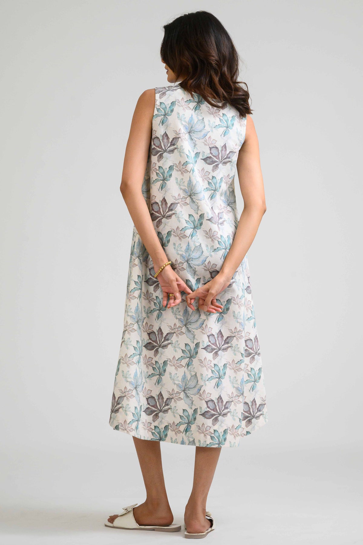 Autumn Whisper Sleeveless Dress - Etiquette Apparel