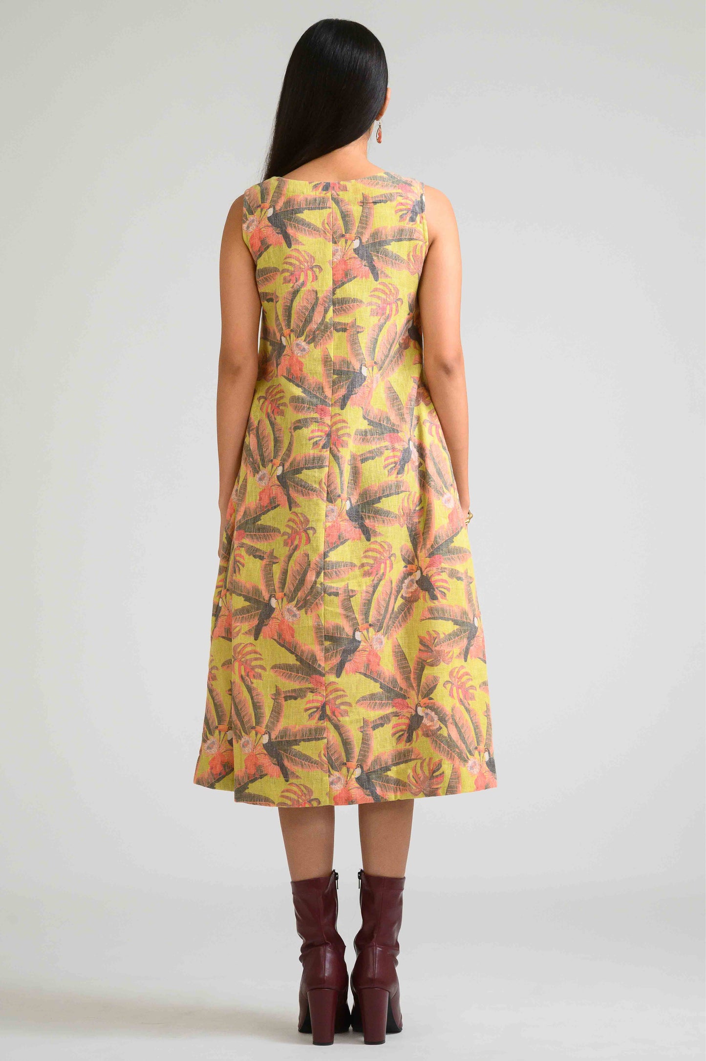 Into the Tropics Sleeveless Dress - Etiquette Apparel