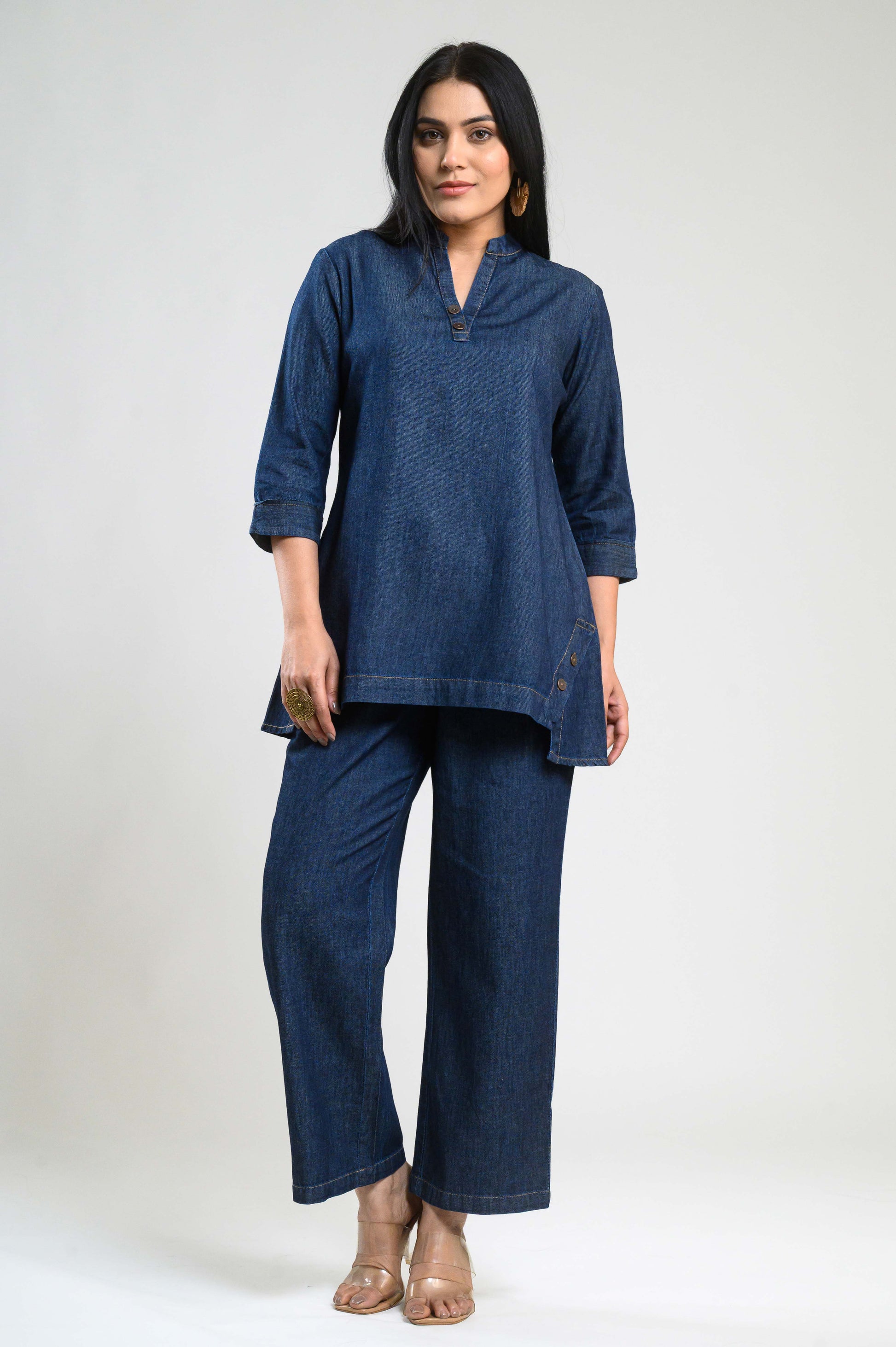 Product Carousel Image 1: Denim Luxe Co-ord Set