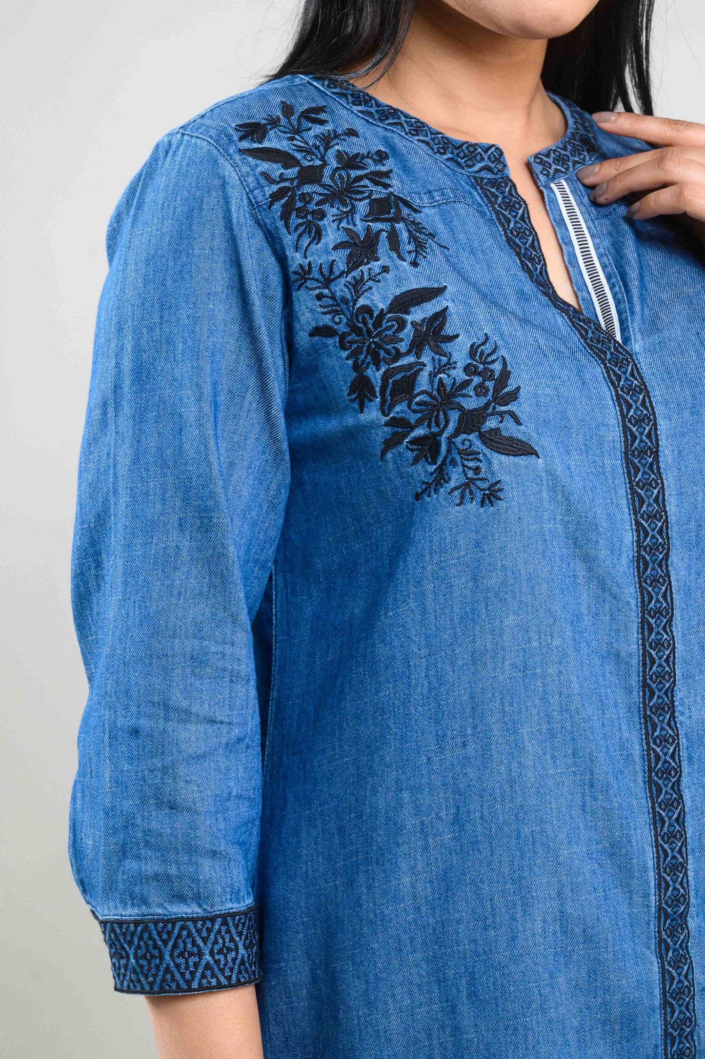 Denim on the go Co-ord Set - Etiquette Apparel
