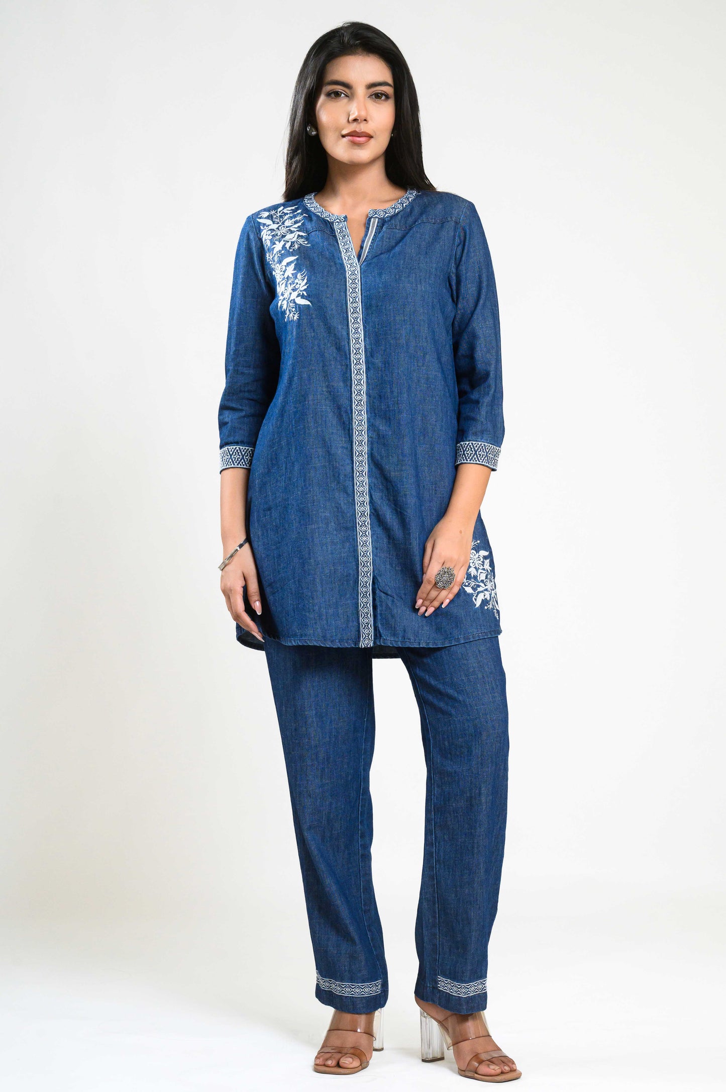 Denim on the go Co-ord Set - Etiquette Apparel