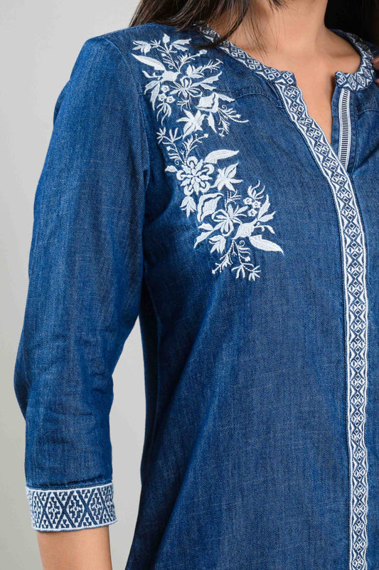 Denim on the go Co-ord Set - Etiquette Apparel