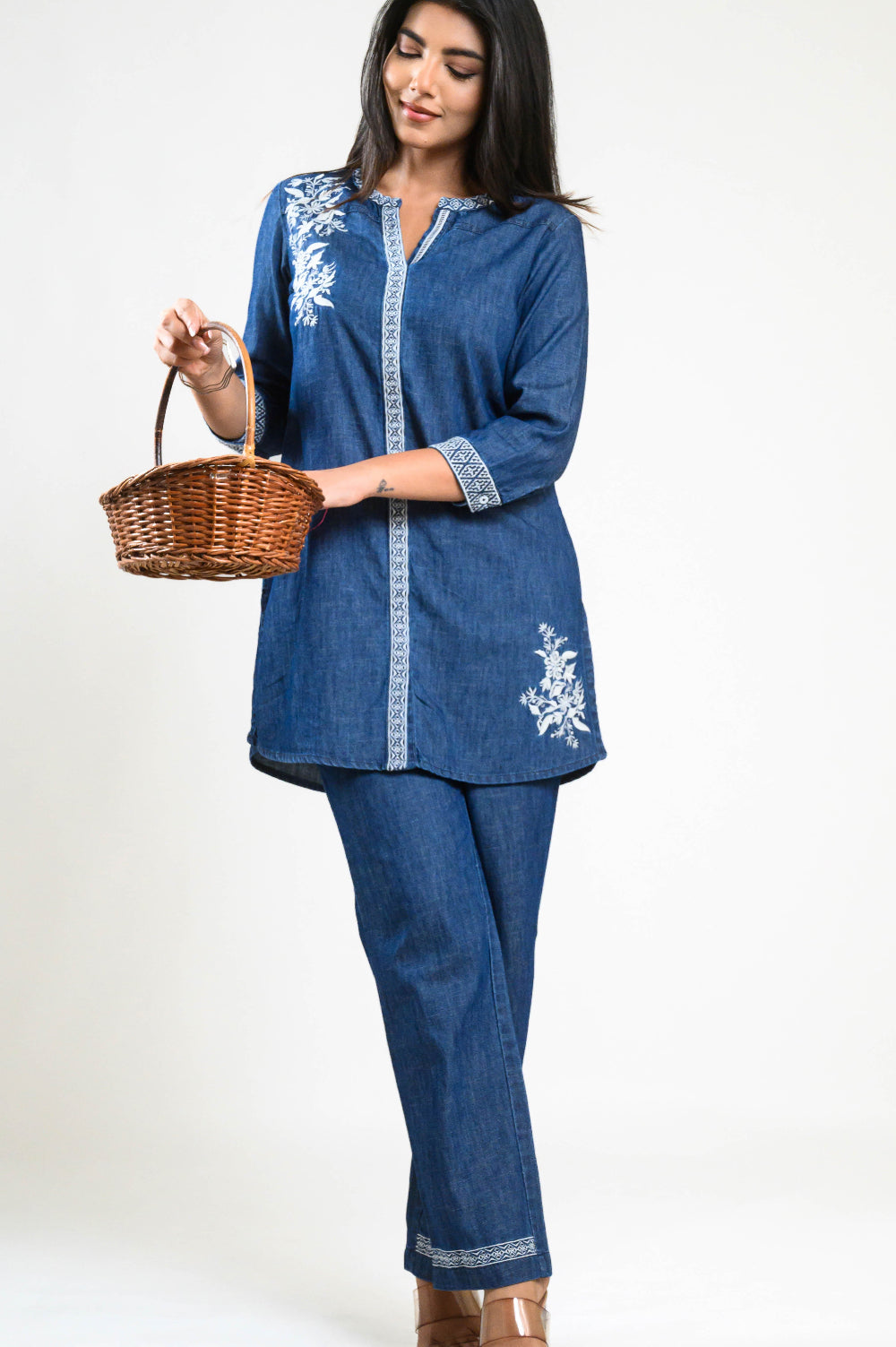 Denim on the go Co-ord Set - Etiquette Apparel