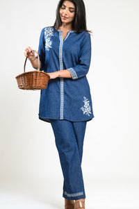 Denim on the go Co-ord Set - Etiquette Apparel