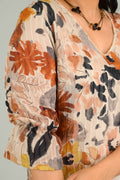 Product Carousel Image 3: Flowy Georgette Leaf Top