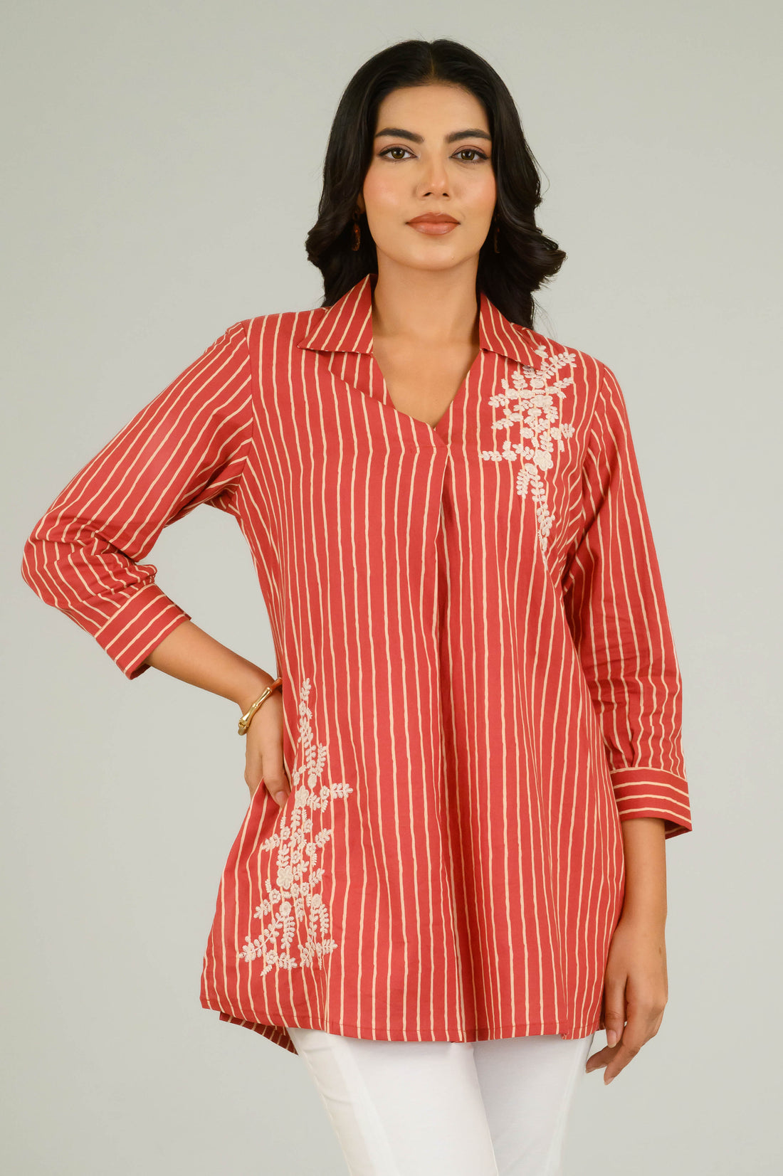 Stipes & Petals Top - Etiquette Apparel 