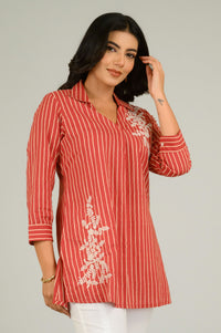 Stipes & Petals Top - Etiquette Apparel