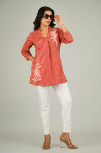Stipes & Petals Top - Etiquette Apparel