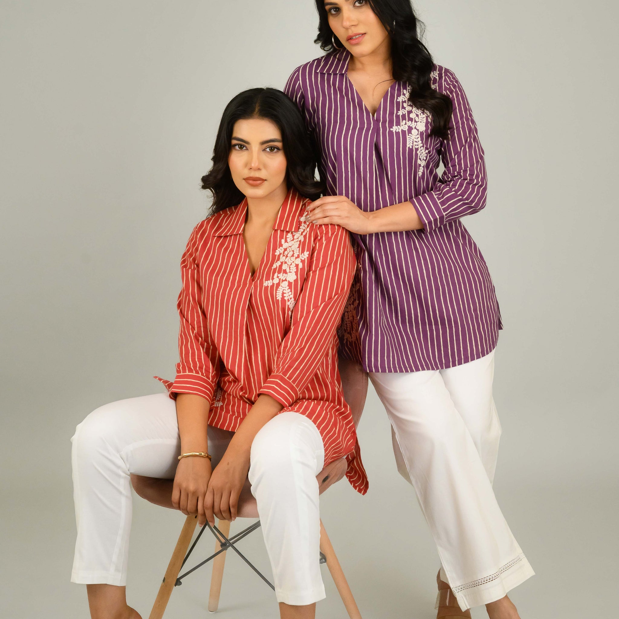 Stipes & Petals Top - Etiquette Apparel 