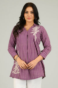 Stipes & Petals Top - Etiquette Apparel