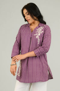 Stipes & Petals Top - Etiquette Apparel